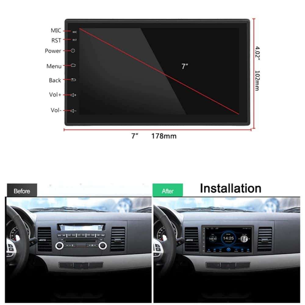 Universal 7inch Android Car GPS Navigation Bluetooth CarPlay Android Auto 2-32 GB
