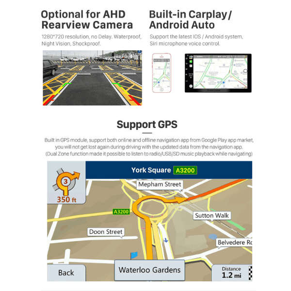 Ford Ranger Everest T7  (2016-2019) 9" Full Touch GPS Android Navigation CARPLAY Android auto