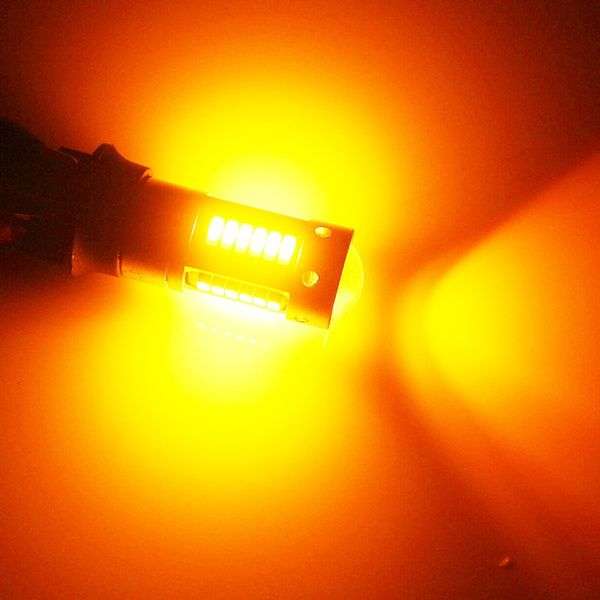 PW24W LED Bulbs Front Turn Signal Indicator Globes - Amber Colour