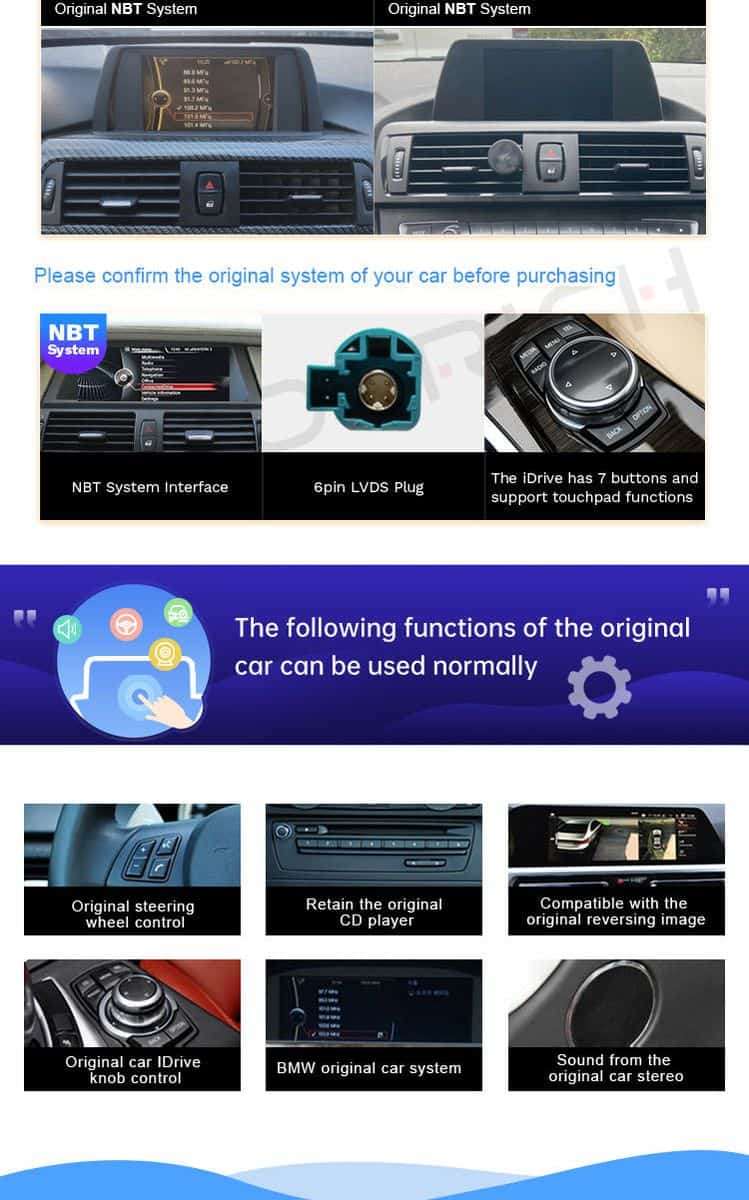 BMW F30 Android Navigation Touch Screen with Carplay/Android Auto