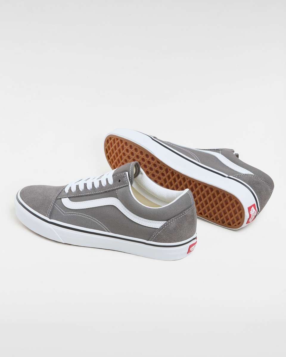 VANS OLD SKOOL PEWTER GREY WHITE SNEAKERS