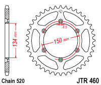JT KAWASAKI REAR SPROCKET-JTR460.47