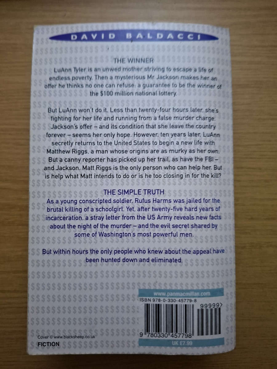 The Winner / The Simple Truth  David Baldacci Omnibus (Second-Hand)