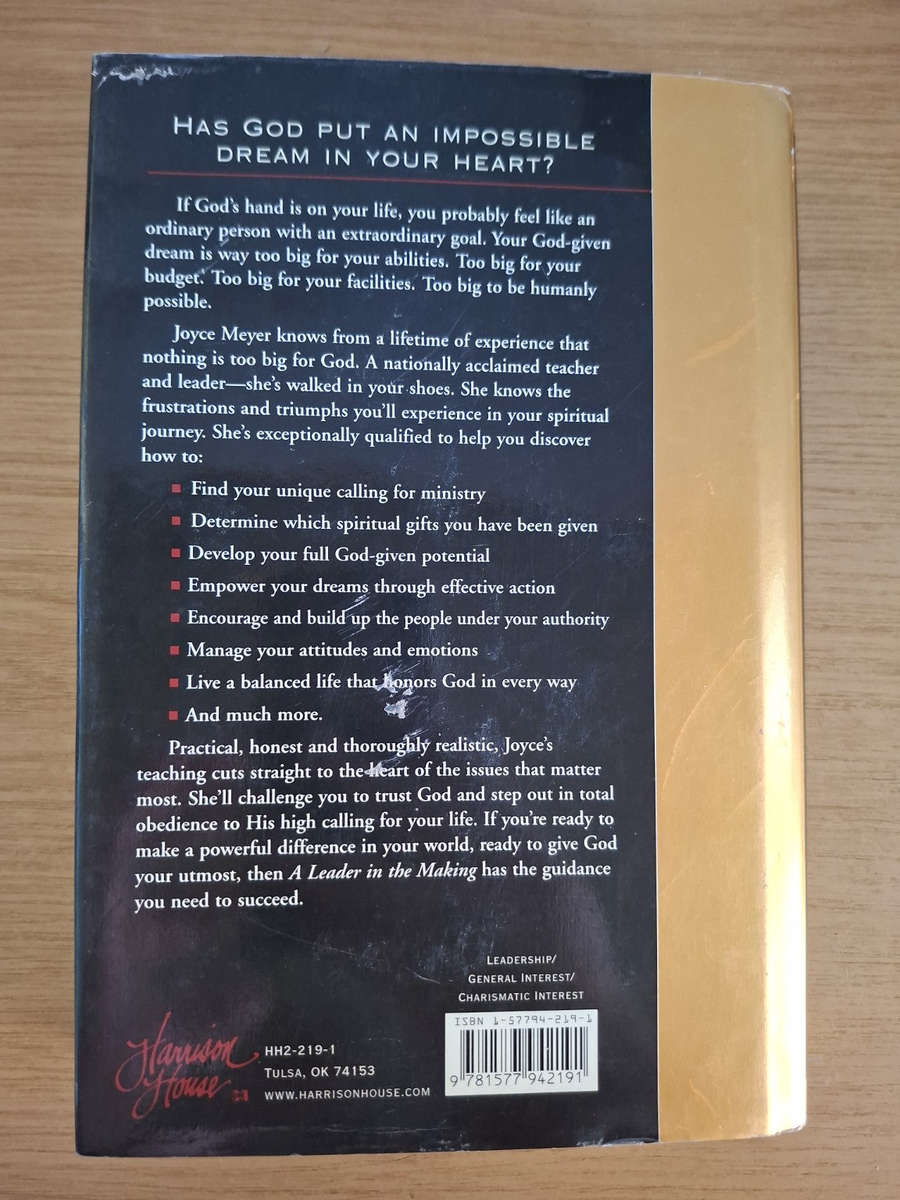 A Leader in the Making  Joyce Meyer (Second Hand Book)