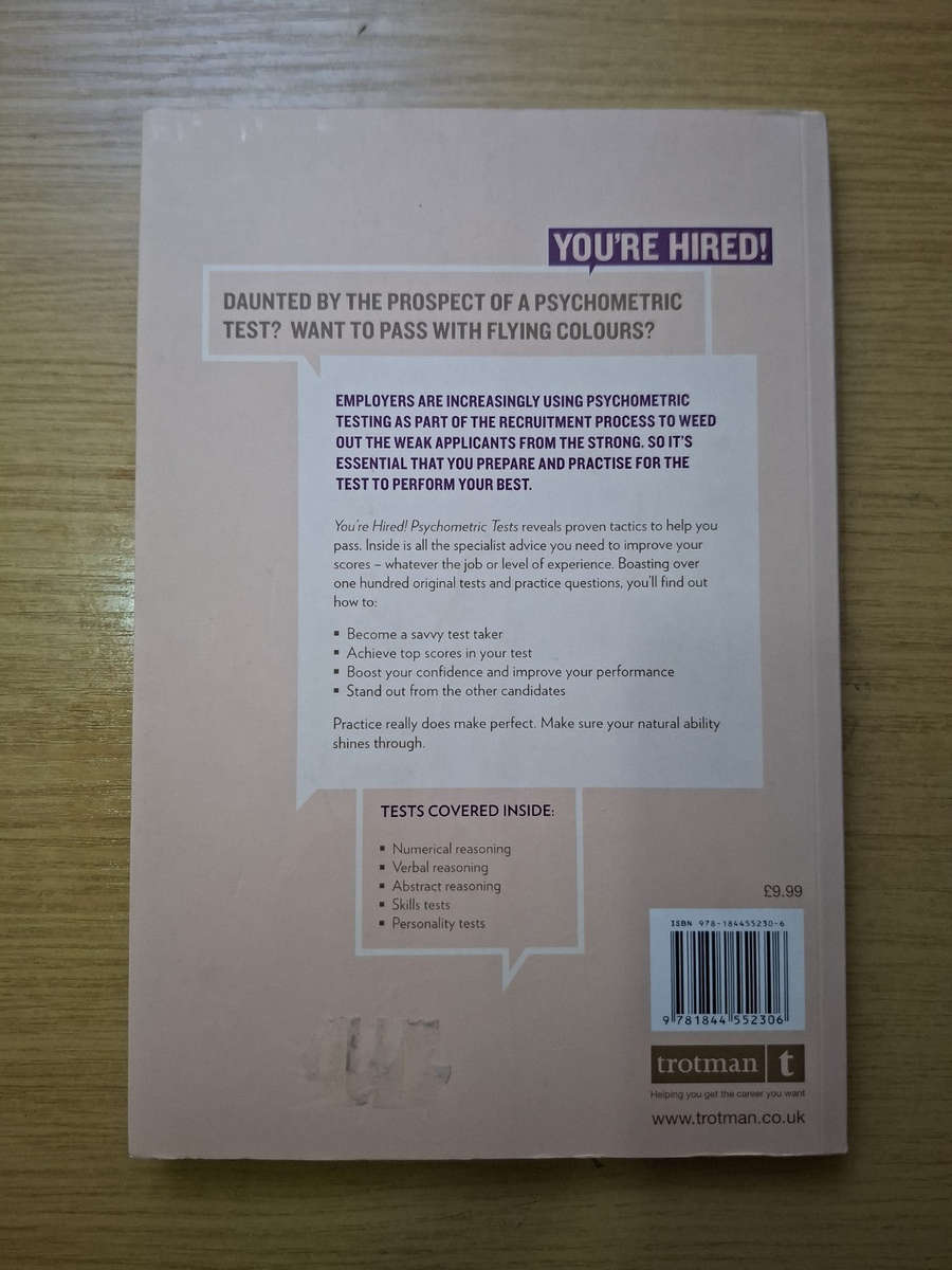 Youre Hired! Psychometric Tests  Ceri Roderick & James Meachin (Second Hand Book)