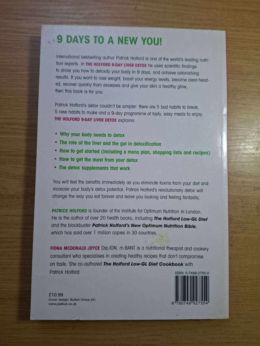 The Holford 9-Day Liver Detox  Patrick Holford (Second Hand Book)