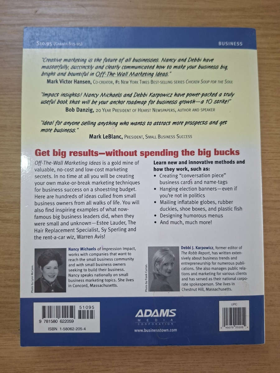 Off-The-Wall Marketing Ideas  Nancy Michaels & Debbi J. Karpowicz (Second Hand Book)