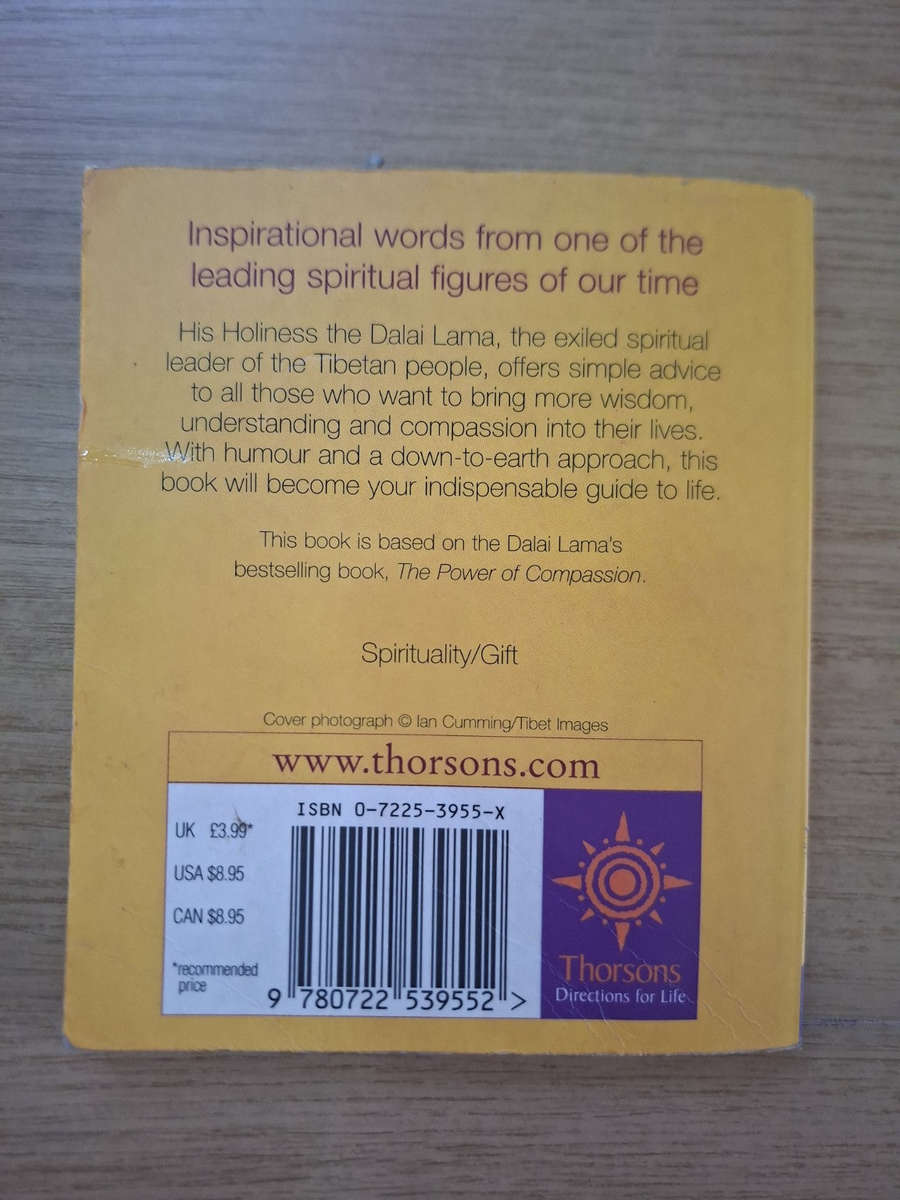 The Dalai Lamas Book of Wisdom  Dalai Lama (Second Hand Book)