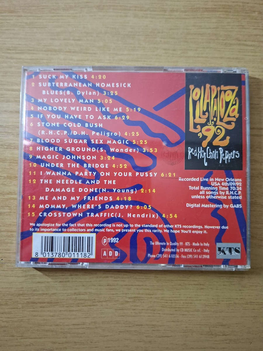 Red Hot Chili Peppers  Lollapalooza '92 (Second Hand CD)