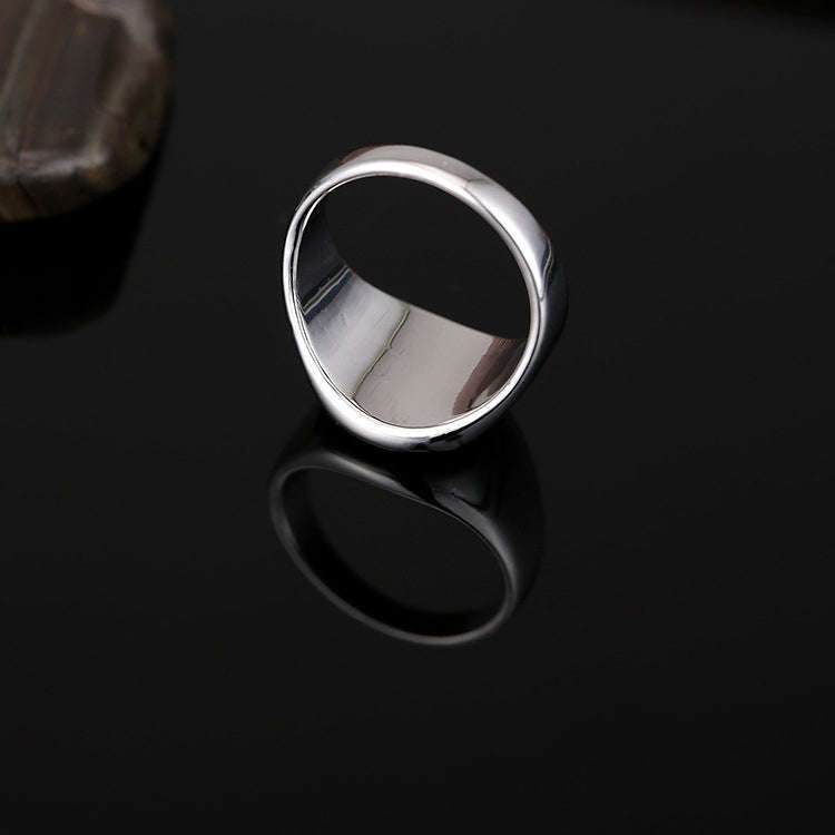 Europe and America Men Classic Alloy High Polished Drip Oil Style Ring, Size: 10, Diameter: 19.9m...