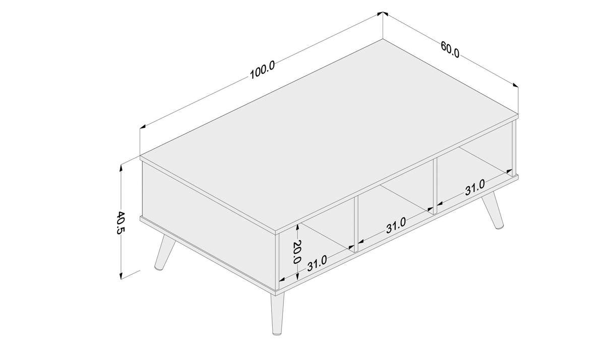 Osasco Black Coffee Table