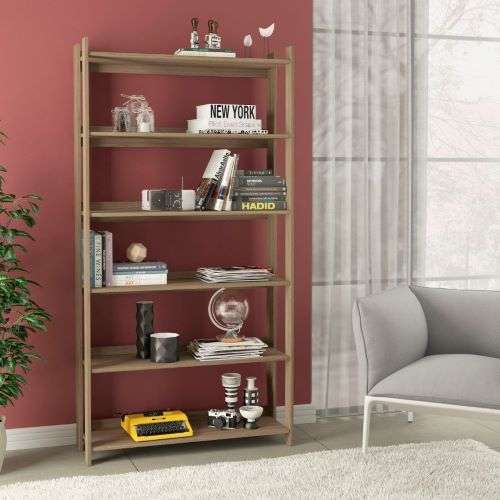 Platina Brown High Bookcase