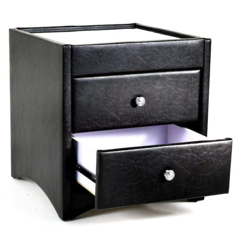 Contemporary Faux Leather Pedestal - Brown