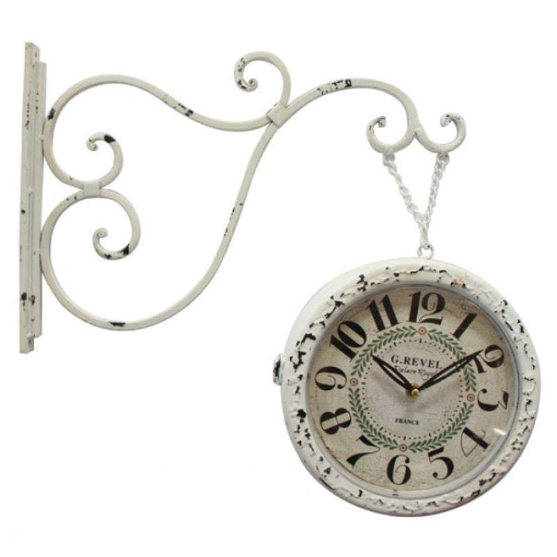 Double Sided Iron Wall Clock