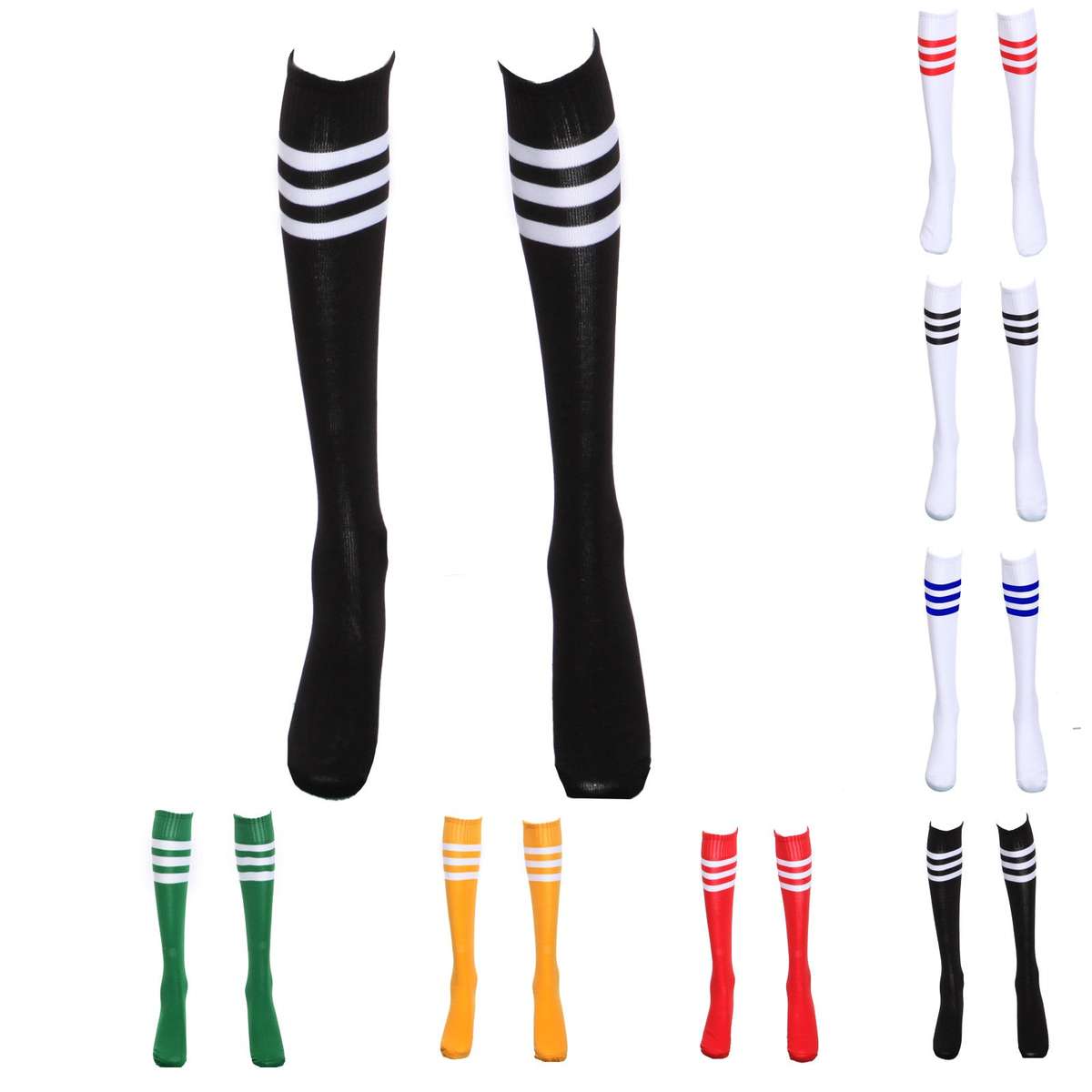 Classic Stripe Soccer Socks ( Per Pack 14) - GOLD/ROYAL BLUE
