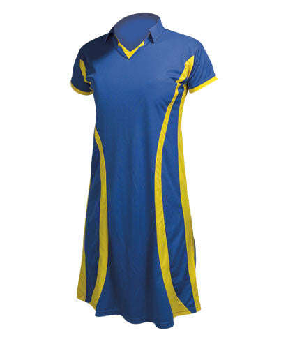 Set of 10 Ladies Netball Dress - sky/navy