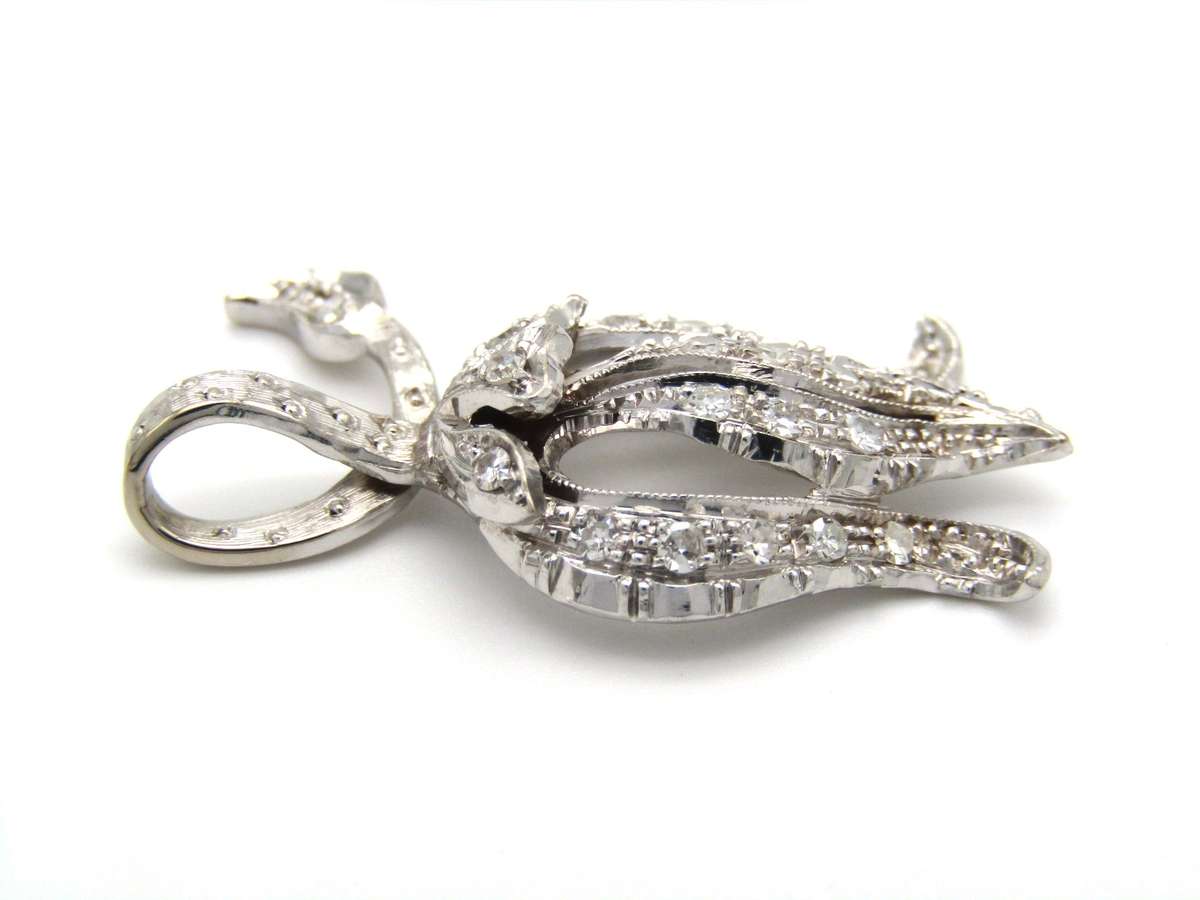 Edwardian, 9K gold diamond pendant