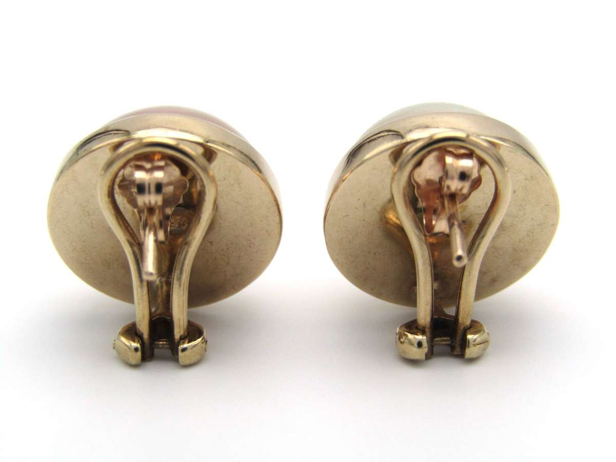 Vintage, 9K gold made pearl earrings