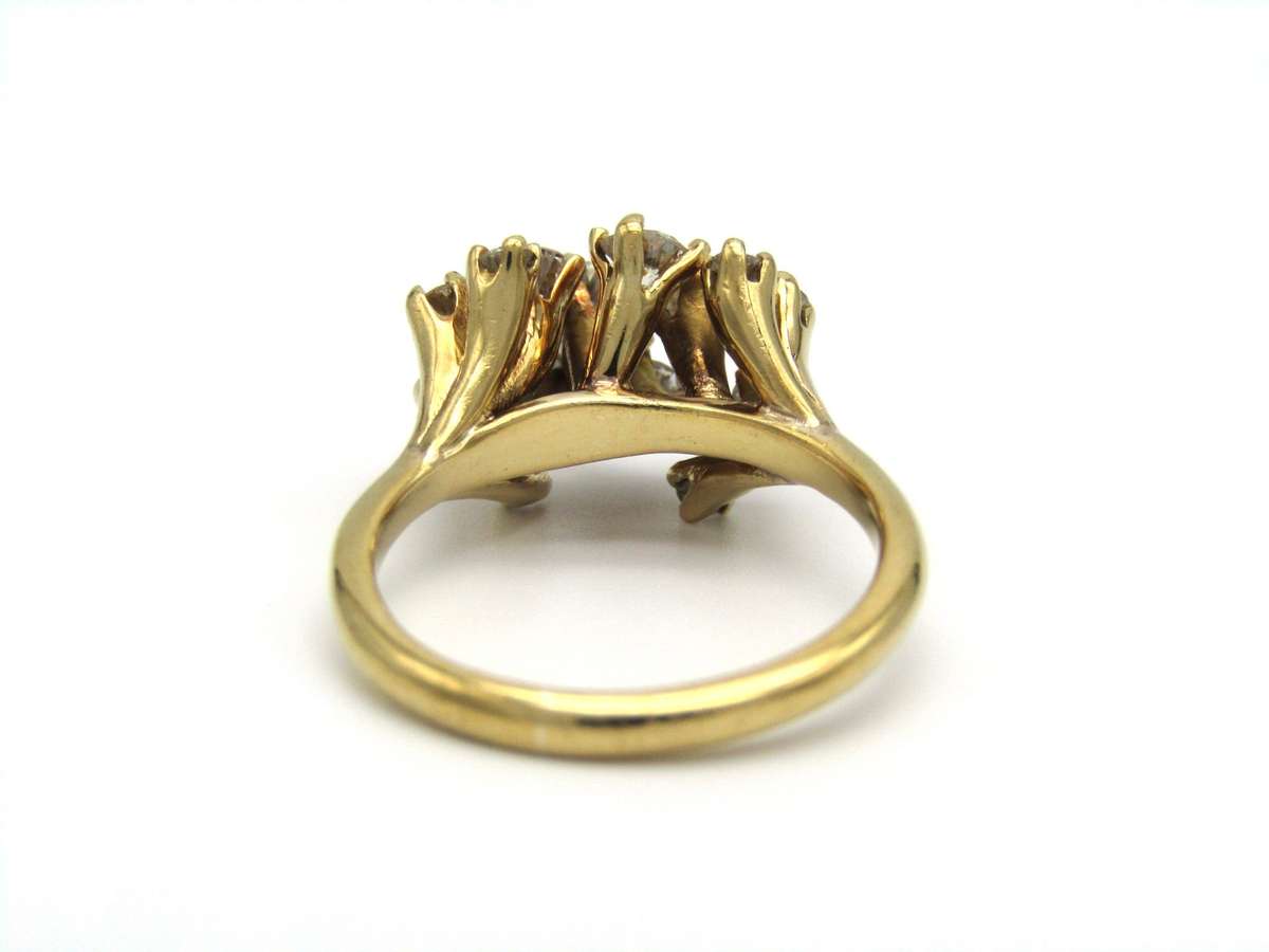 Mid-century, 18K gold diamond ring