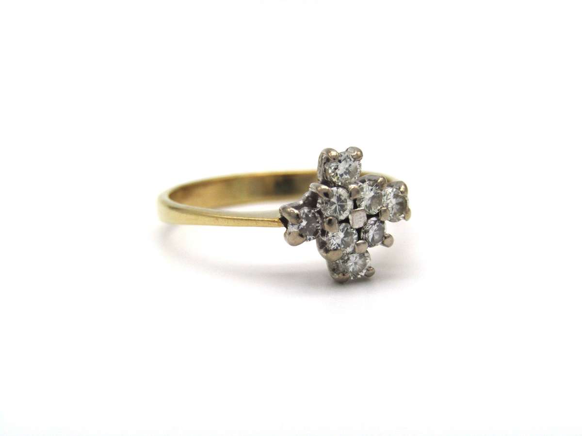 Vintage, 18K gold diamond 'star' ring