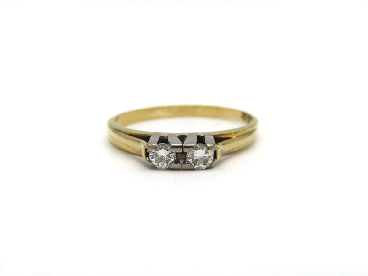 Vintage, 18K gold diamond ring