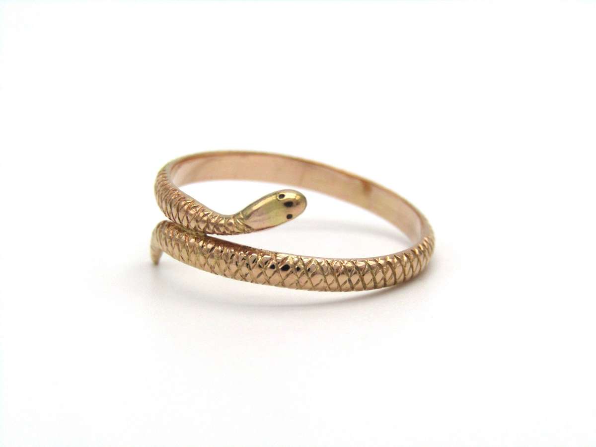 Vintage, 14K gold snake ring
