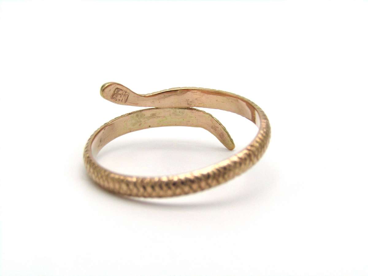 Vintage, 14K gold snake ring