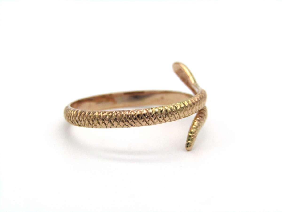 Vintage, 14K gold snake ring