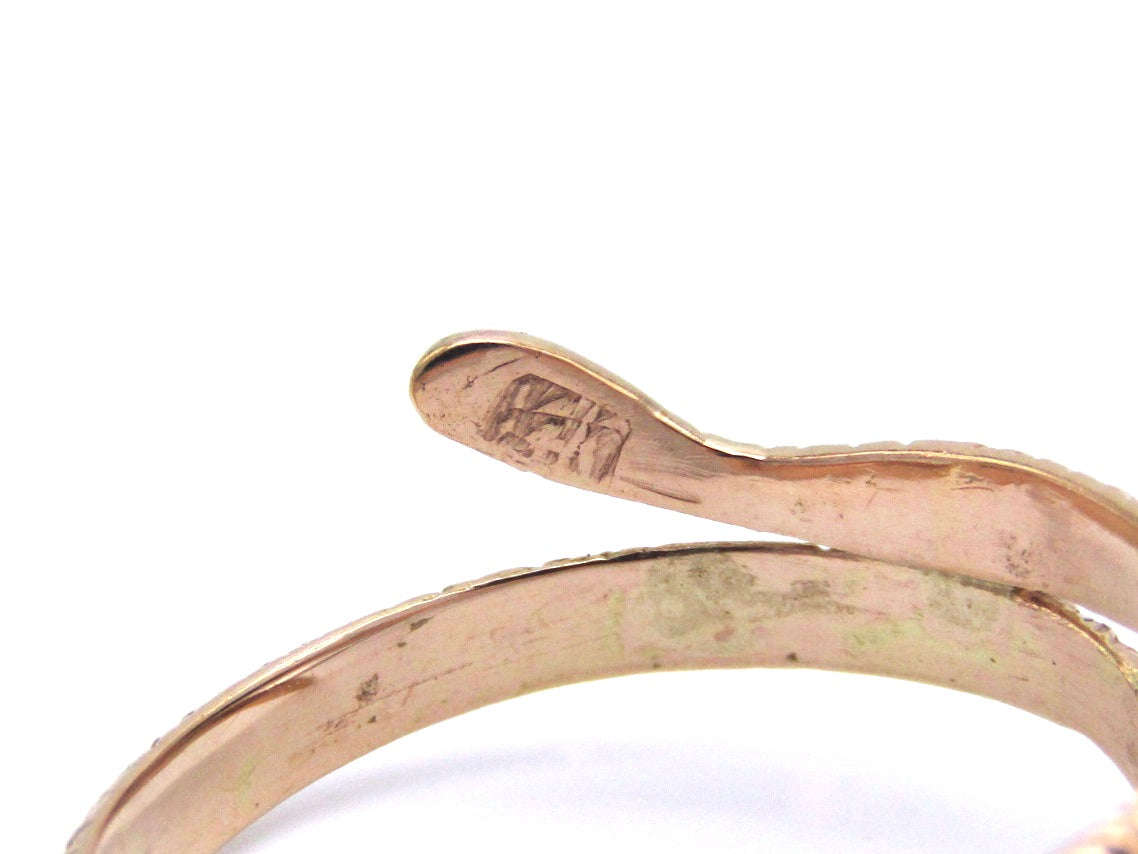 Vintage, 14K gold snake ring