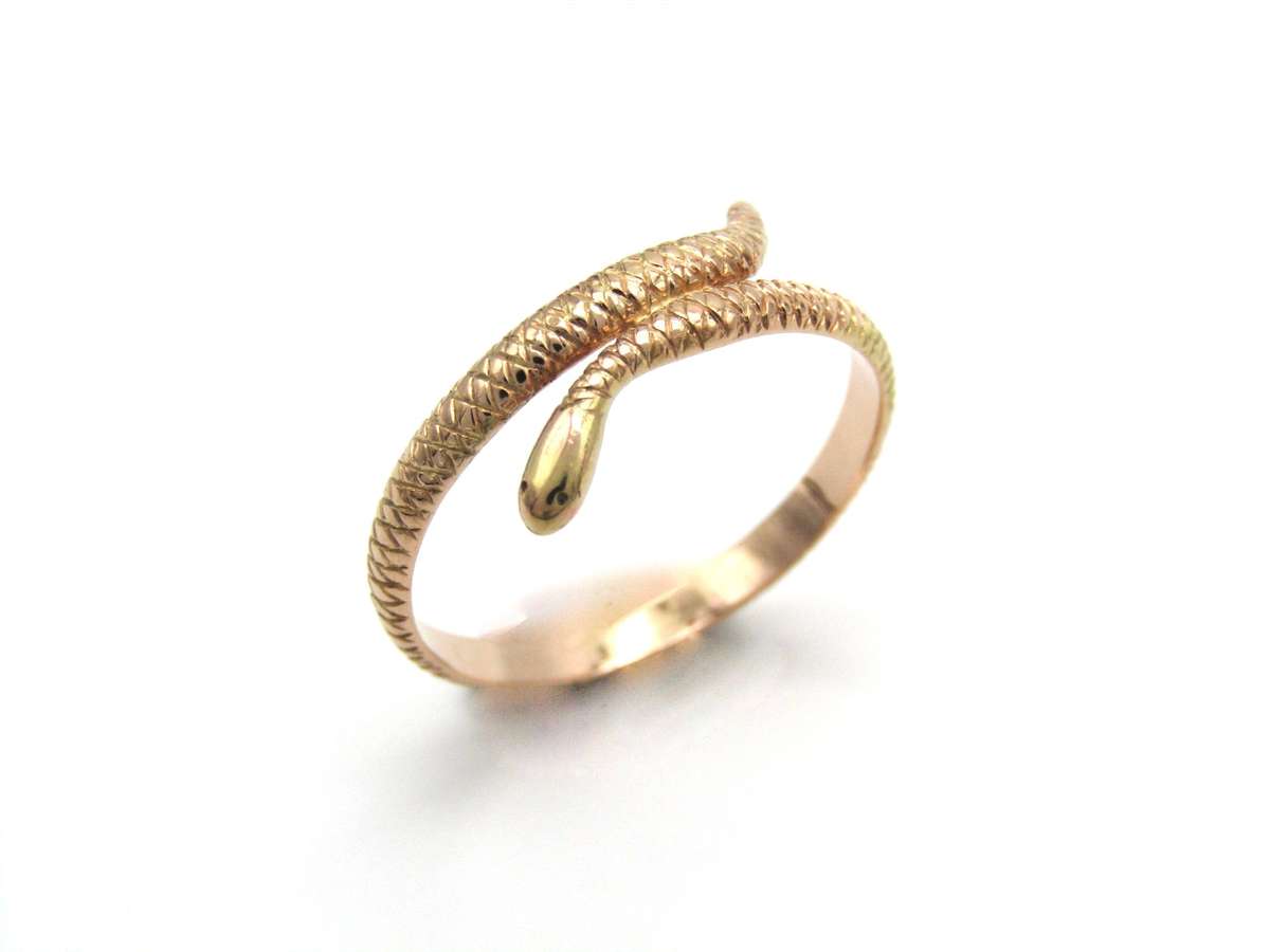 Vintage, 14K gold snake ring