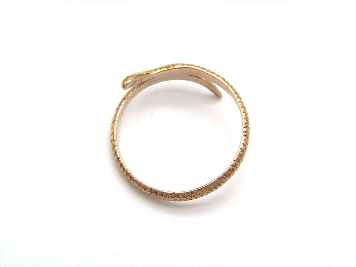 Vintage, 14K gold snake ring