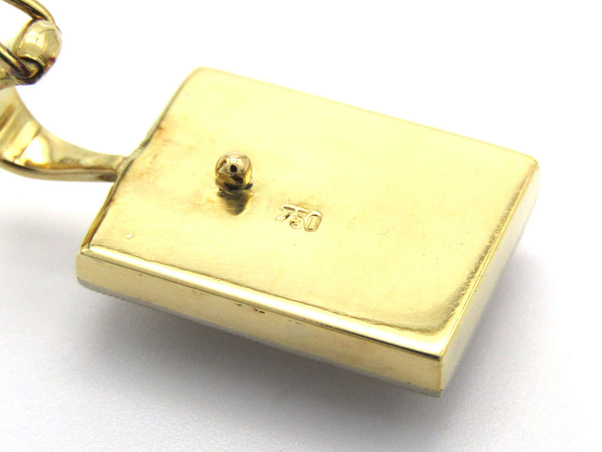 Antique, 18K gold emerald and diamond enhancer