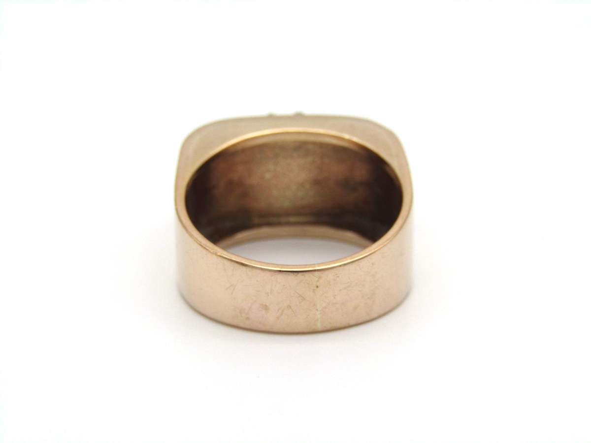 Vintage, 9K gold diamond ring