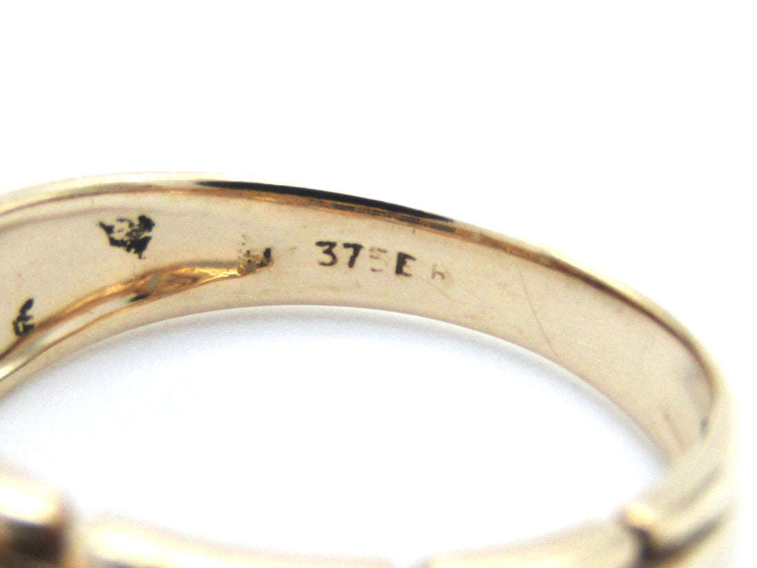 Mid-century, 9K gold sapphire and diamond ring