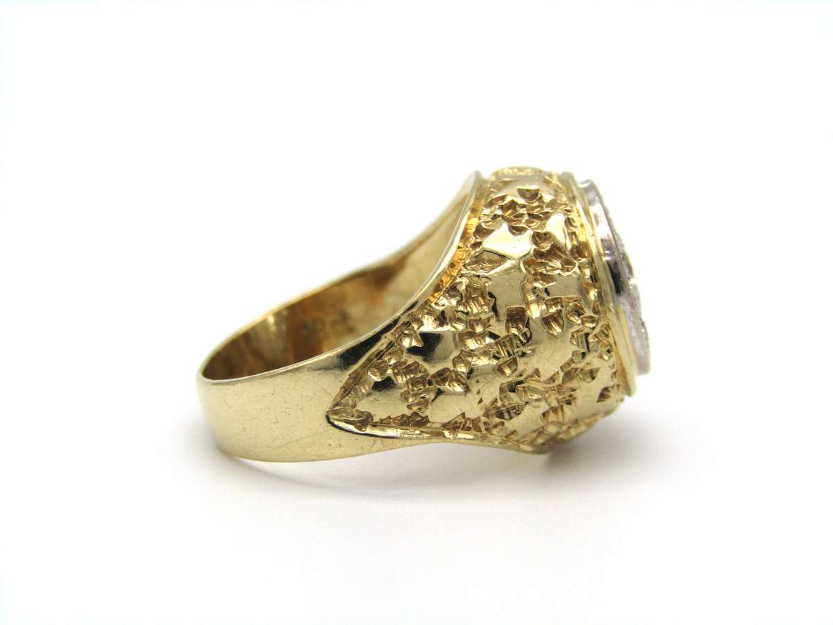 Vintage, 18K gold diamond cluster ring, c.1970s