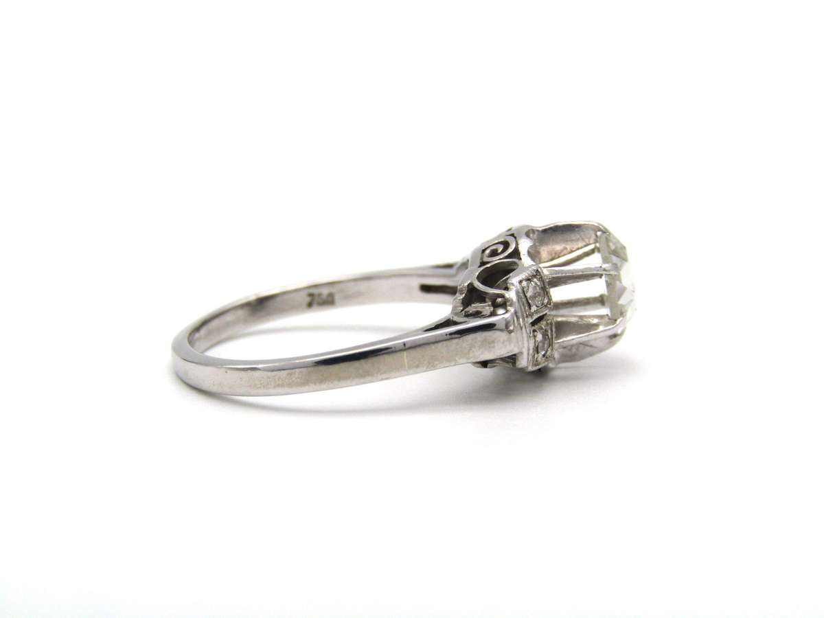 Vintage, 18K gold rose-cut diamond ring, c.1930s