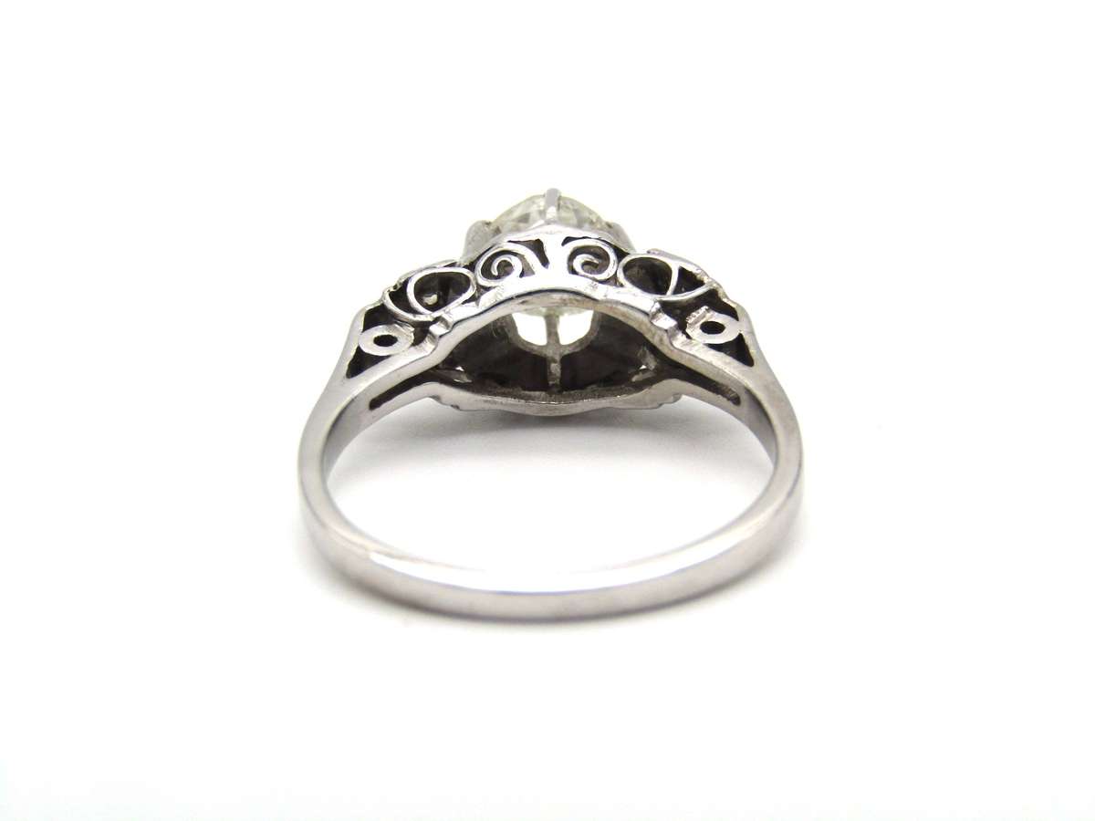 Vintage, 18K gold rose-cut diamond ring, c.1930s