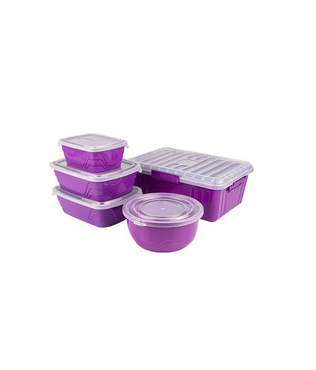 SMTE -  5 Pieces Lunch Box Set - HB - Purple