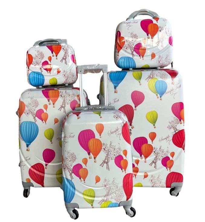 SMTE -  Le Emporer PC Material HighQuality Luggage5Piece Set Hot Air Balloon