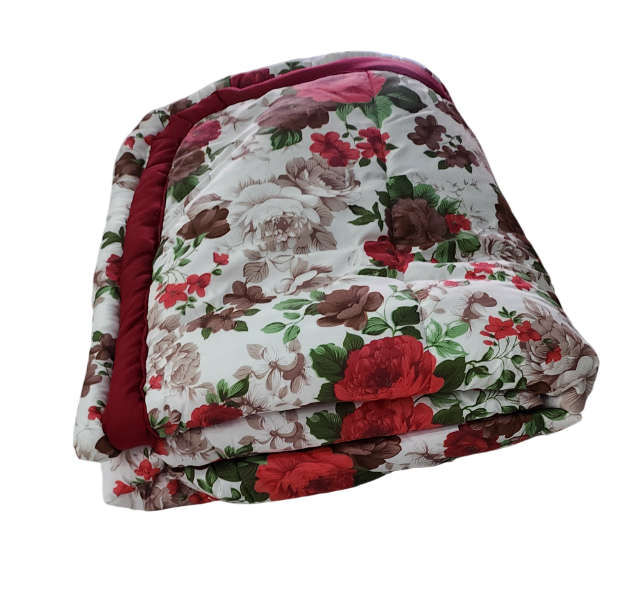 SMTE -  5 Pieces Cotton Floral Queen Comforter