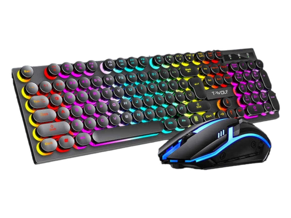 SMTE -  TF270- 2022 gadget TWOLF Wired gaming keyboard and mouse punk style