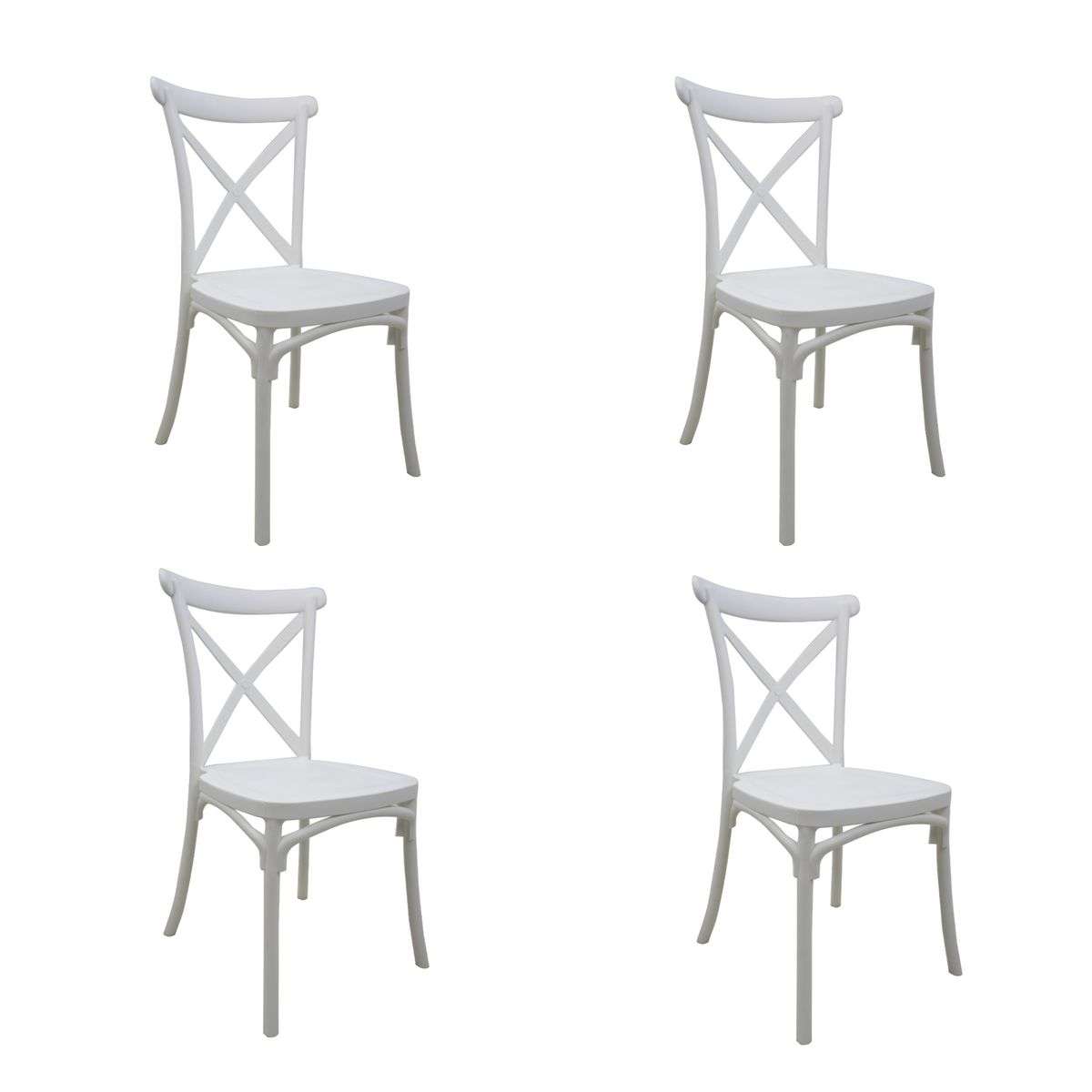 SMTE -  Cross Back Chair - White