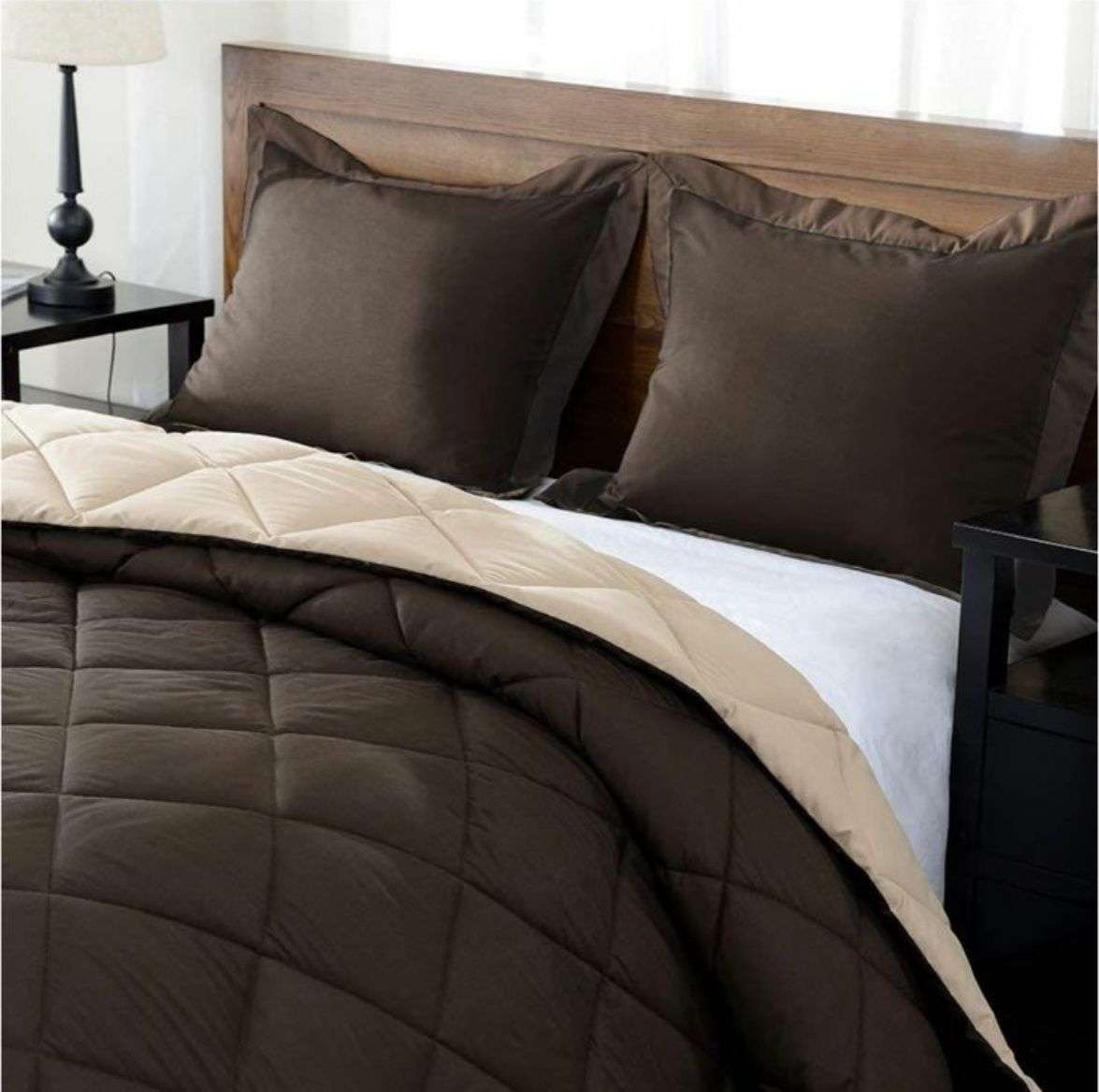 SMTE -  Dream World Reversible 5 Piece Comforter set - Brown