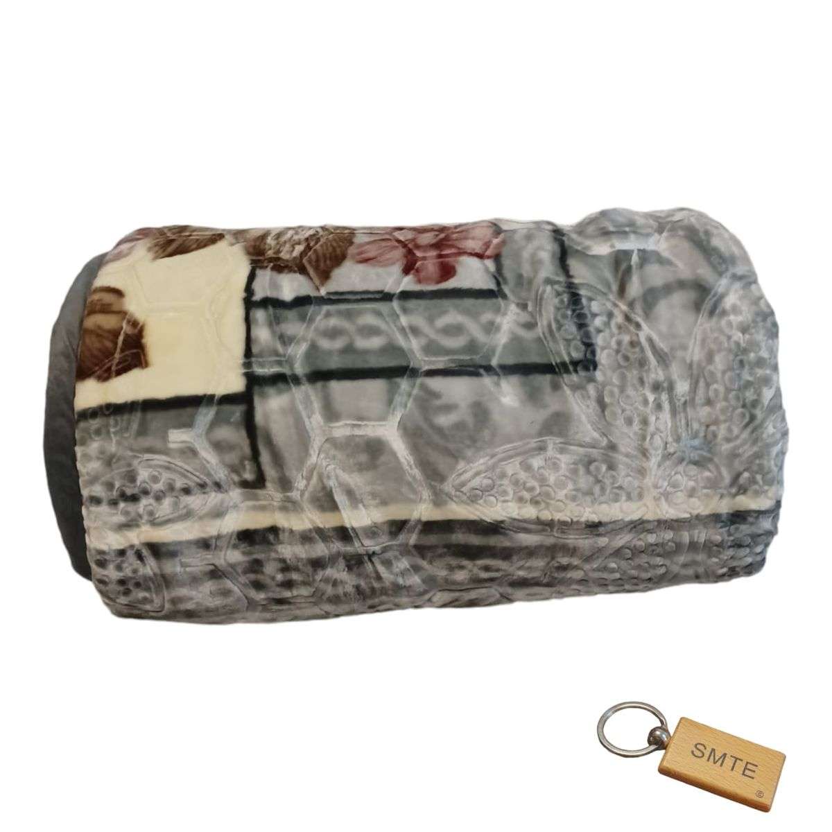 SMTE -  Premium 1Ply 200 x230 cm Blanket for Cozy Nights +  Keyring