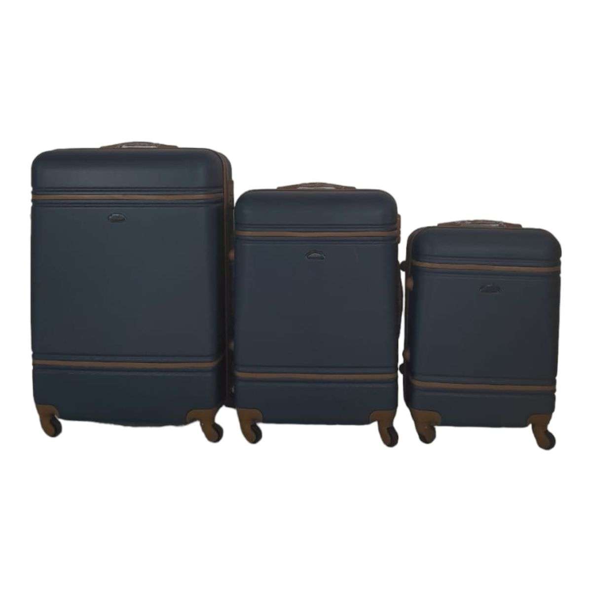 SMTE -   Quad Wheel Quality Travel Ware -3 Piece Luggage Set-NX0 - Blue