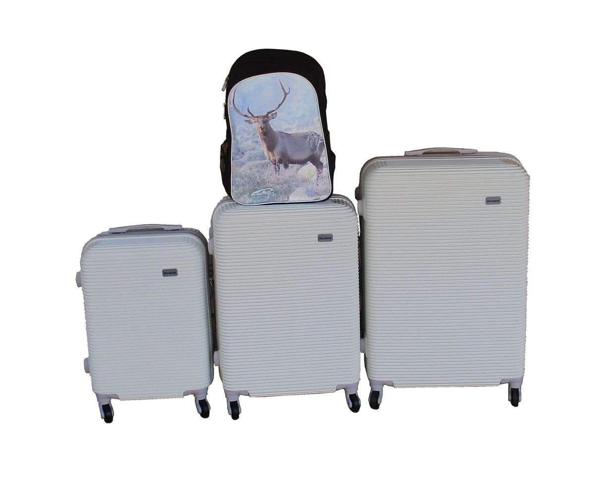 SMTE -  School BackpackStag Deer Print & MultiCompartment with 3Piece Luggage