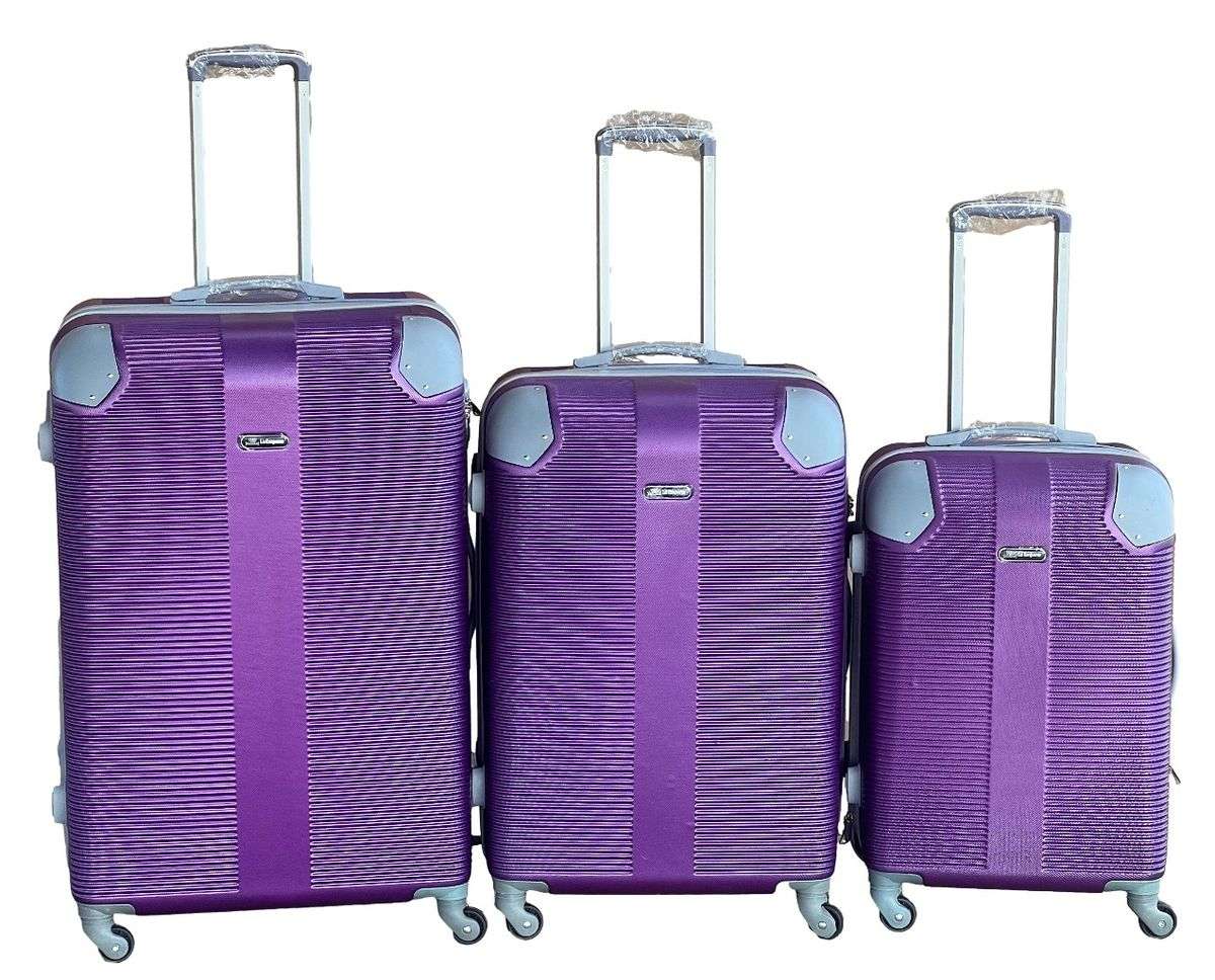 SMTE -  Le Emporer3 Piece Luggage SetLight Weight SuitcasePurple