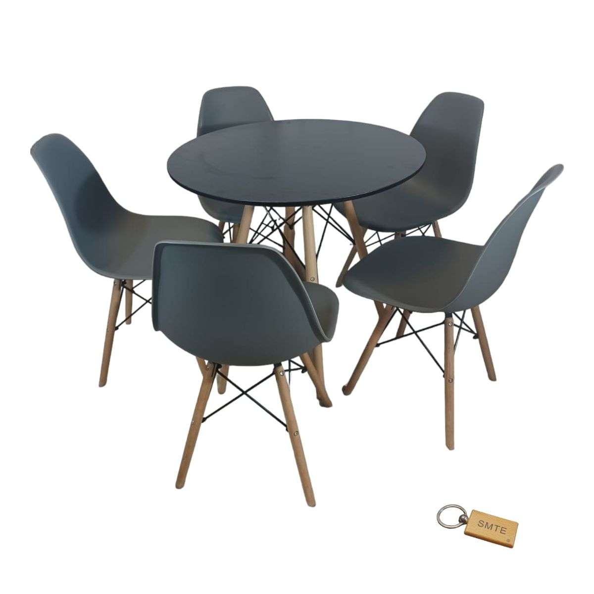 SMTE -  Grey Chair with Black table with KeychainSet With 5