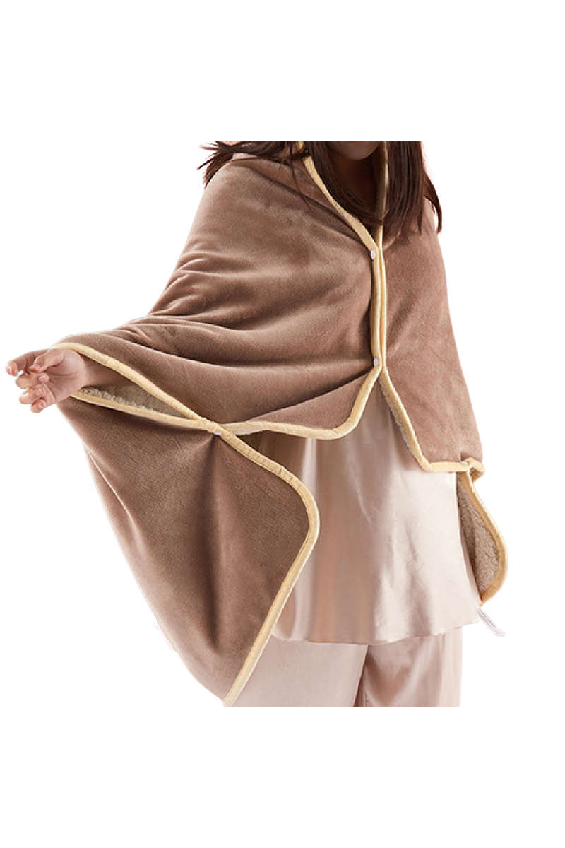 SMTE - BLS-Fashionable Winter Poncho - Light Brown
