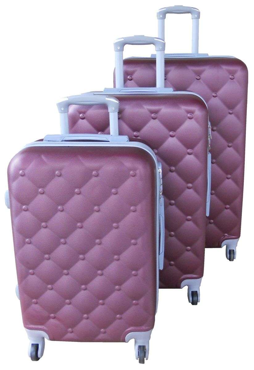 SMTE - 3 Piece Mooistar 29 inch Travel Luggage Suitcase Bag Set - Maroon